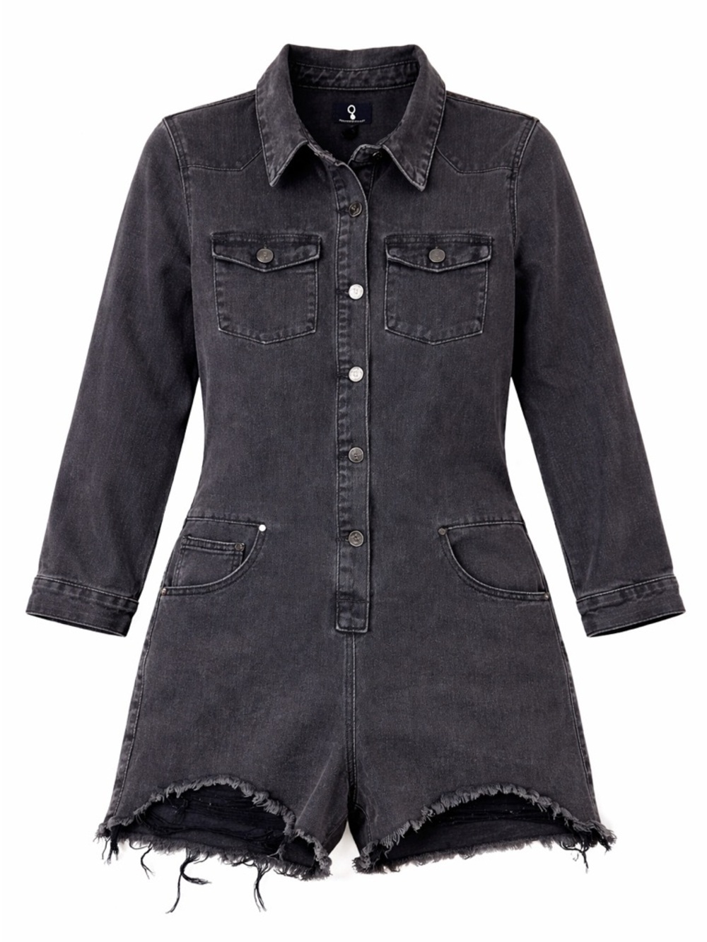 Insane Gene Denim Romper Black Wash Medium Coastal Cowgirl Grunge Streetwear